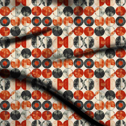 ivory cream geometric all-over print pattern — medium scale repeat layout