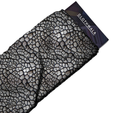 jet black abstract all-over print pattern — fine scale repeat layout