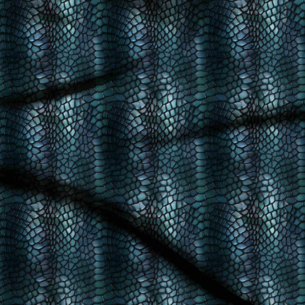 midnight blue animal digital print fabric texture — fine scale closeup