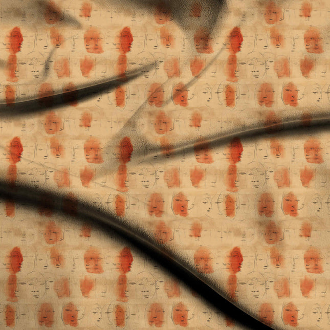 parchment other digital print fabric texture — medium scale closeup