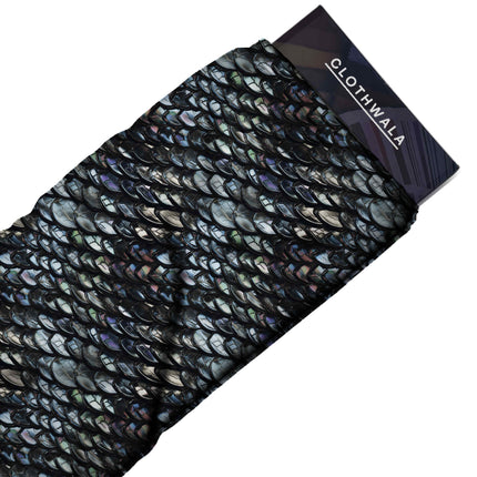 jet black animal all-over print pattern — medium scale repeat layout