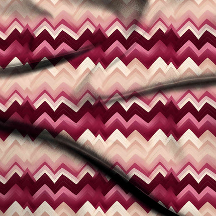 deep crimson geometric all-over print pattern — large scale repeat layout