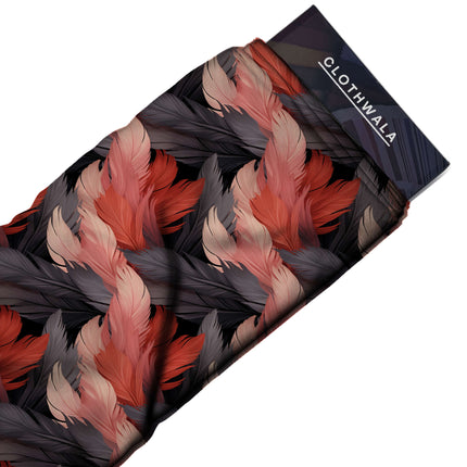 dusty rose floral fabric detail — matte finish digital print closeup