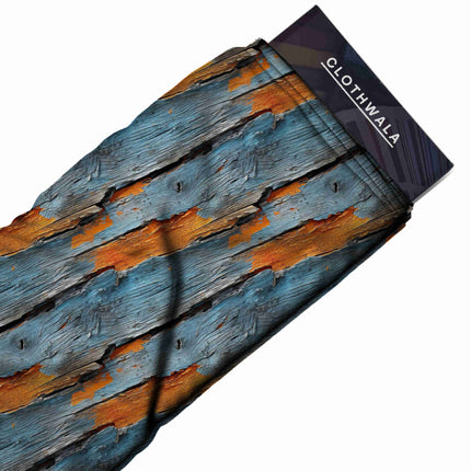 dusty blue other fabric detail — textured finish digital print closeup