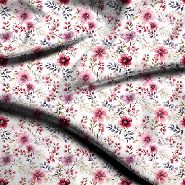 dusty rose floral print fabric draped — palazzo suit styling