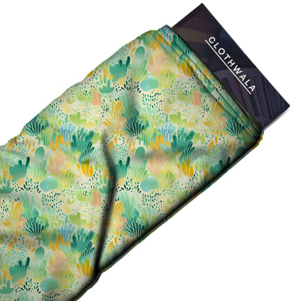 seafoam green abstract all-over print pattern — medium scale repeat layout