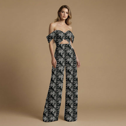 jet black animal print fabric draped — blouse styling