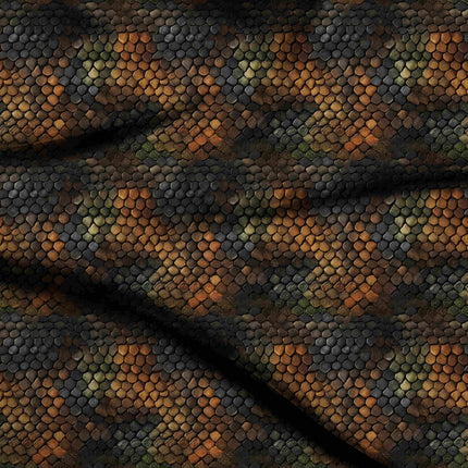 charcoal grey animal digital print fabric texture — medium scale closeup