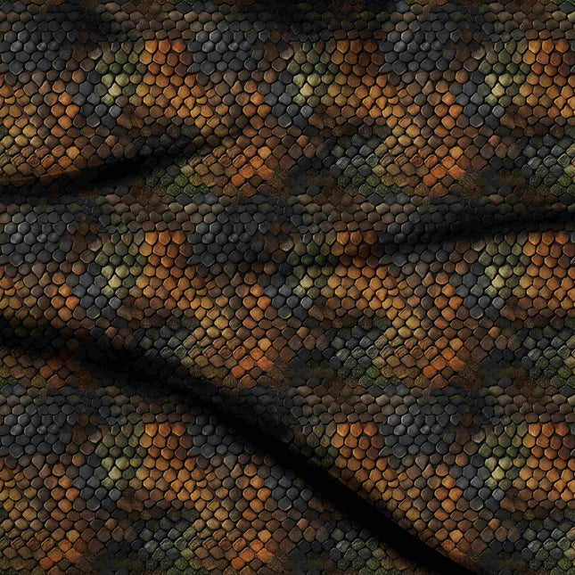 charcoal grey animal digital print fabric texture — medium scale closeup