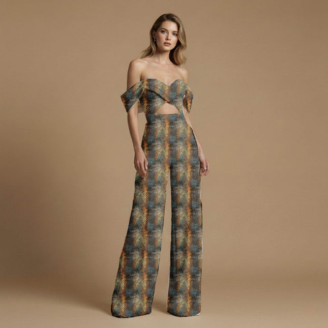 charcoal black animal print fabric draped — lehenga skirt styling