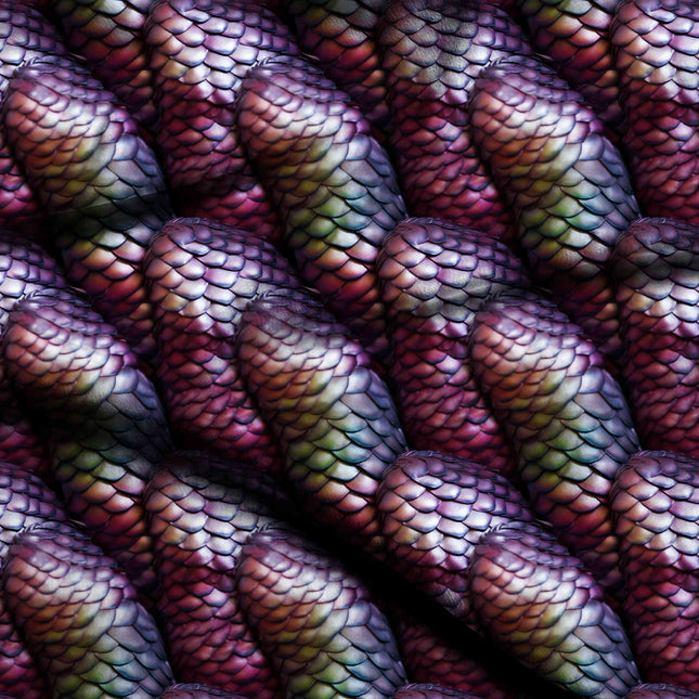 amethyst purple animal digital print fabric texture — medium scale closeup