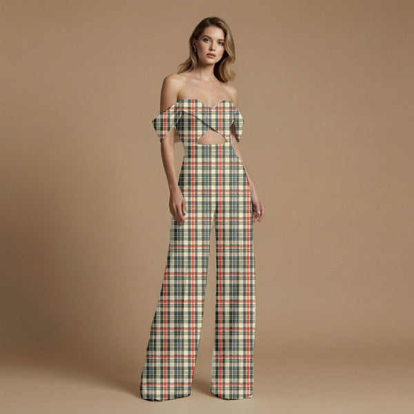 Ivory Cream Classic Plaid Check Print Fabric