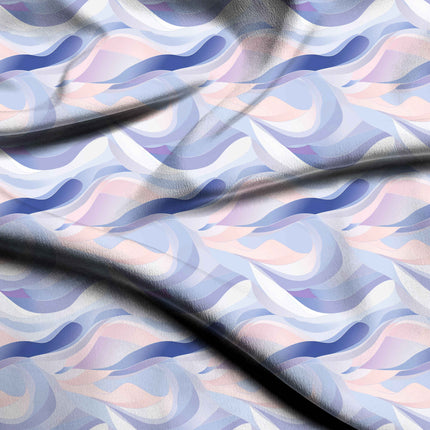 periwinkle abstract fabric detail — textured finish digital print closeup