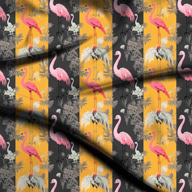 Hot Pink Floral Digital Print Fabric | Kaftan Co-Ord Dress | Festive maximalism | Poly Chiffon Print - 1944