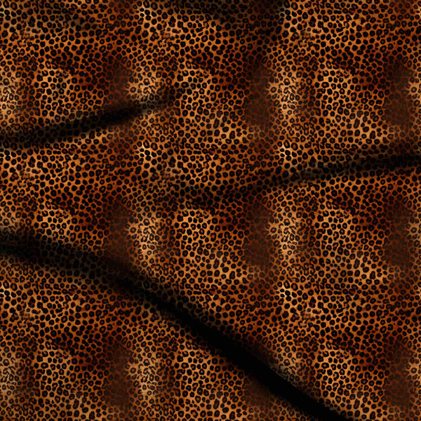 Burnt Sienna Dense Classic Leopard Print Fabric