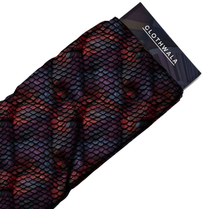 claret red animal all-over print pattern — medium scale repeat layout