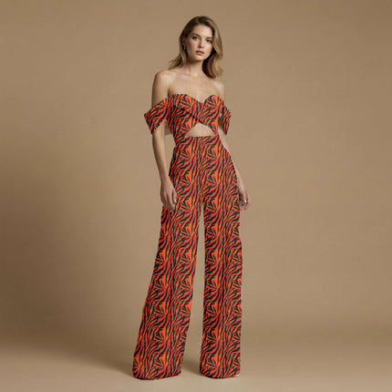 tangerine orange animal fabric detail — textured finish digital print closeup