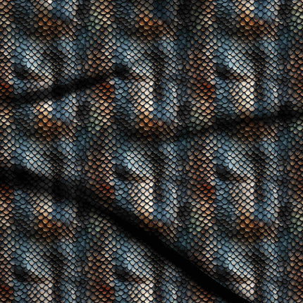 charcoal grey animal digital print fabric texture — fine scale closeup