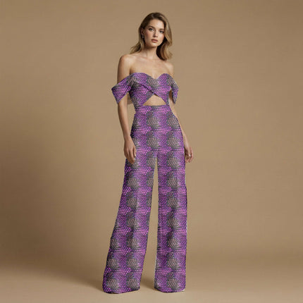 magenta animal print fabric draped — saree blouse styling