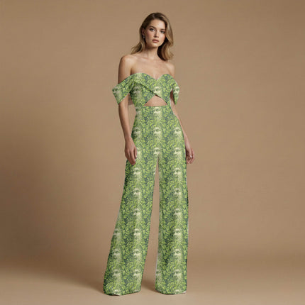 forest green other print fabric draped — tunic styling