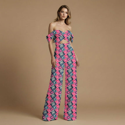 vibrant magenta other print fabric draped — maxi dress styling