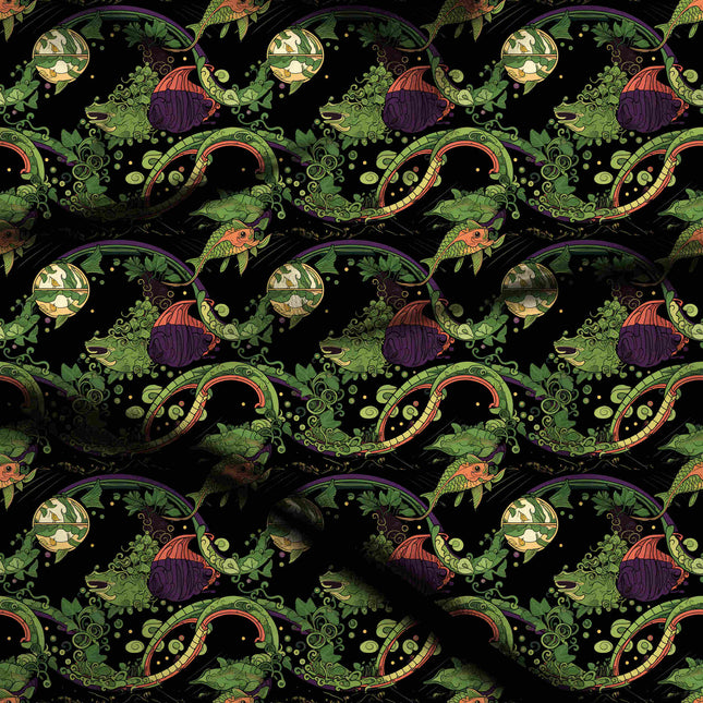 moss green other digital print fabric texture — large scale closeup