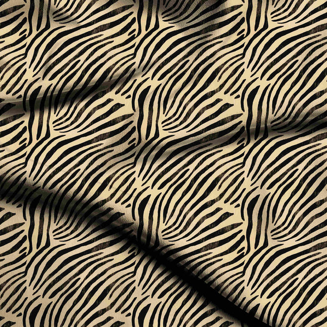 jet black animal digital print fabric texture — medium scale closeup