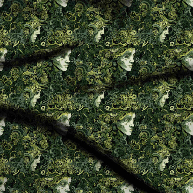 forest green other digital print fabric texture — medium scale closeup