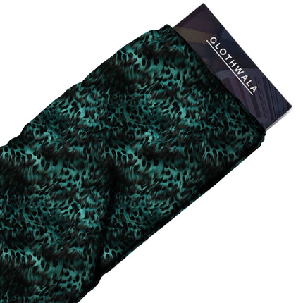 midnight black animal fabric detail — textured finish digital print closeup