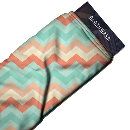 mint green geometric all-over print pattern — medium scale repeat layout