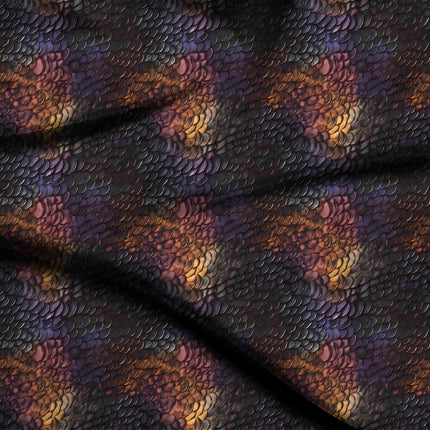 deep charcoal animal digital print fabric texture — fine scale closeup