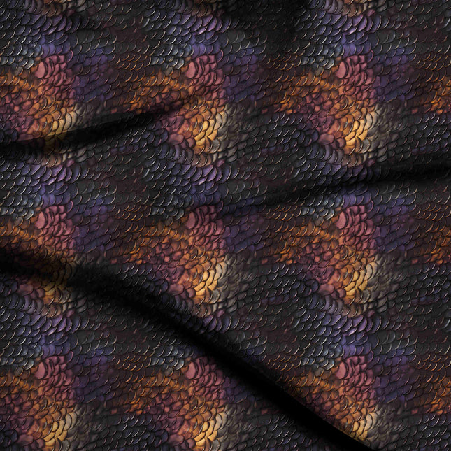 deep charcoal animal digital print fabric texture — fine scale closeup
