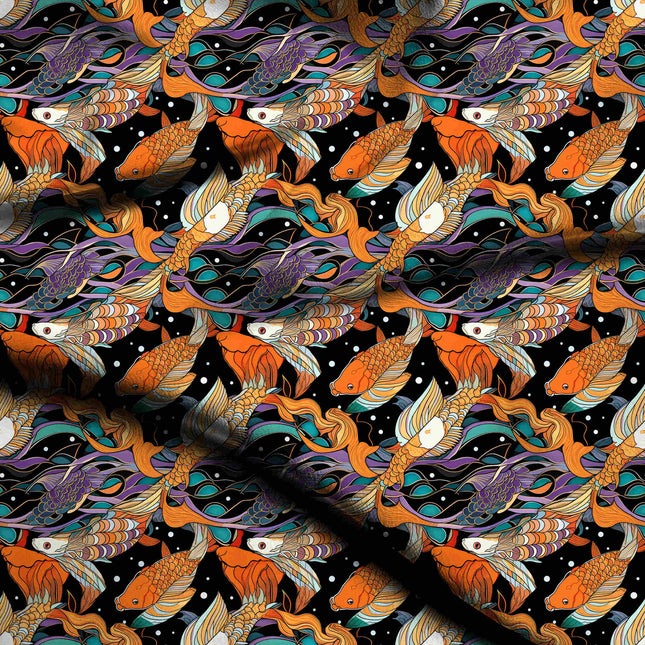 burnt sienna ethnic print fabric draped — saree styling