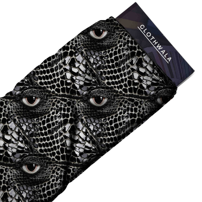 jet black animal print fabric draped — lehenga skirt styling
