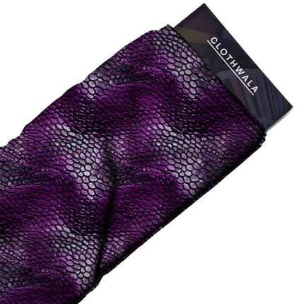 deep violet animal print fabric draped — skirt styling