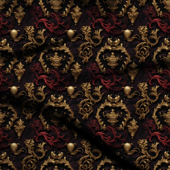 burnished gold other digital print fabric texture — large scale closeup