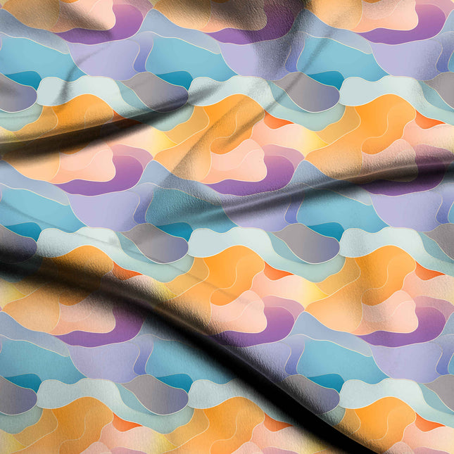 dusty lavender abstract digital print fabric texture — medium scale closeup