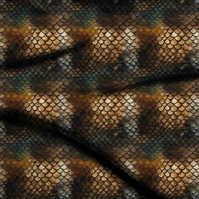 burnt sienna animal digital print fabric texture — medium scale closeup