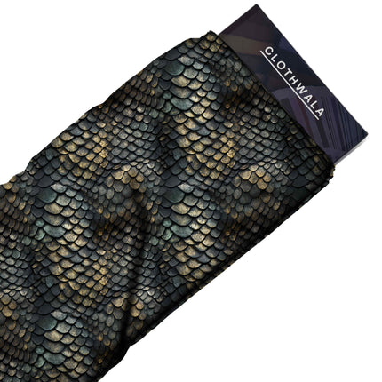 charcoal black animal fabric detail — textured finish digital print closeup