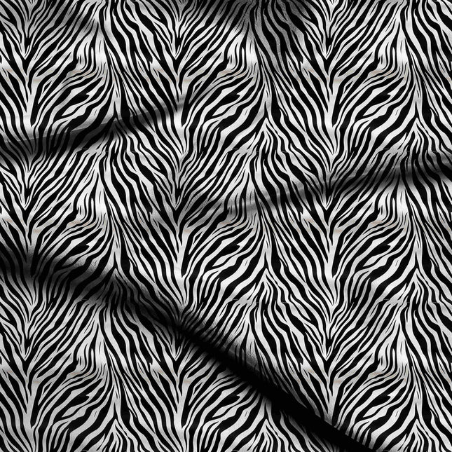 black animal digital print fabric texture — large scale closeup
