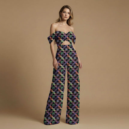 amethyst purple other print fabric draped — resort shirt styling