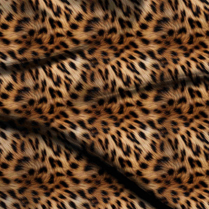 golden tan animal digital print fabric texture — medium scale closeup