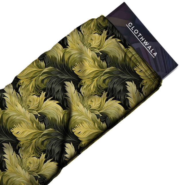 Lime Green Floral Digital Print Fabric | Kaftan Co-Ord Dress | Luxe Resort Wear | Dark Marble Drums | Poly Spandex Print - Image 2