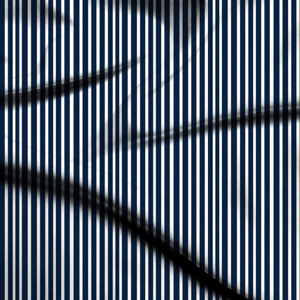 navy blue stripes digital print fabric texture — medium scale closeup