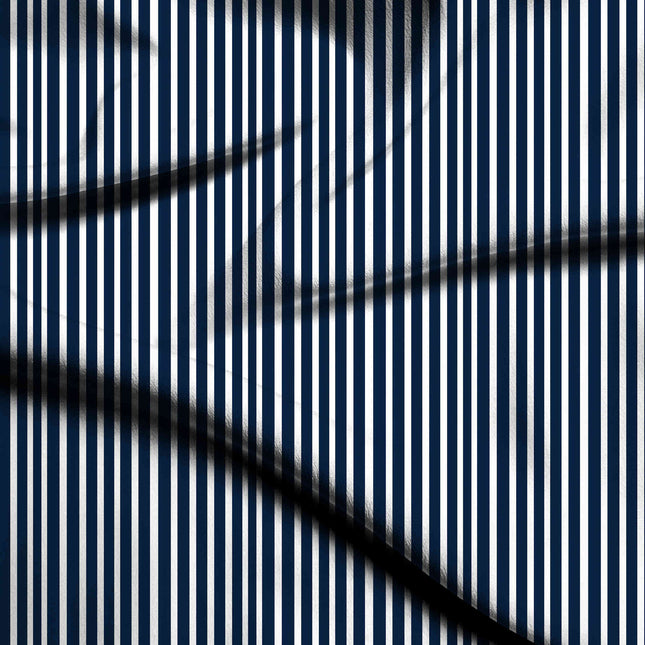 navy blue stripes digital print fabric texture — medium scale closeup