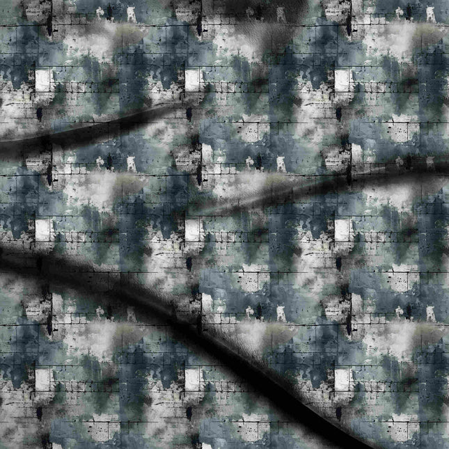 slate grey abstract digital print fabric texture — large scale closeup