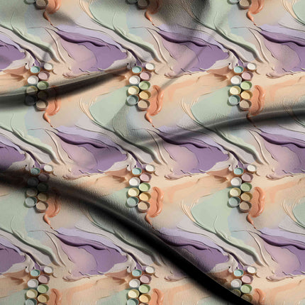 dusty lavender abstract digital print fabric texture — medium scale closeup