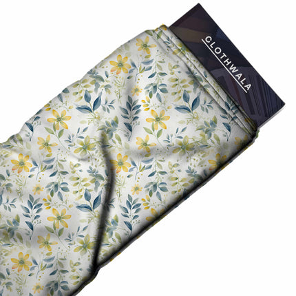 sage green floral all-over print pattern — medium scale repeat layout
