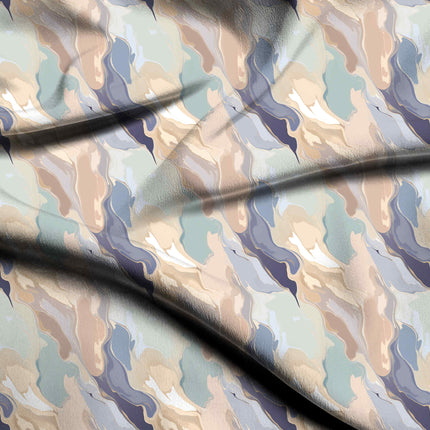 slate blue abstract print fabric draped — kurta set styling