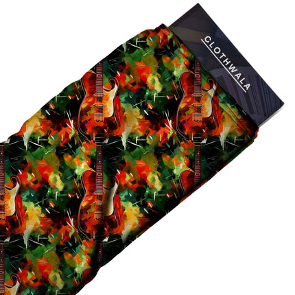 burnt sienna abstract all-over print pattern — large scale repeat layout